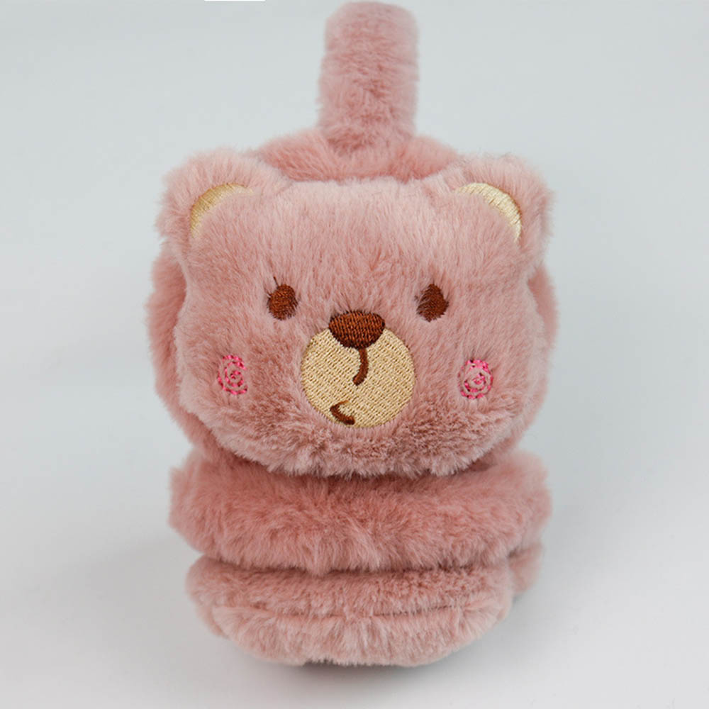 Leichte Winter-Ohrenklappe, einzigartig, verstellbar, weicher Plüsch, Cartoon, einziehbare Ohrenschützer, Tierbär-Ohrenschützer für Freizeitkleidung, Neu