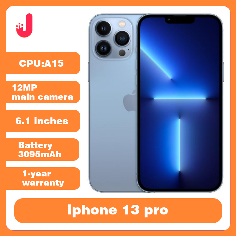 iPhone 13 Pro desbloqueado 128GB/256GB ROM Smartphone A15 Face ID 6,1 "Tela OLED Câmera de 12MP iphone 13pro