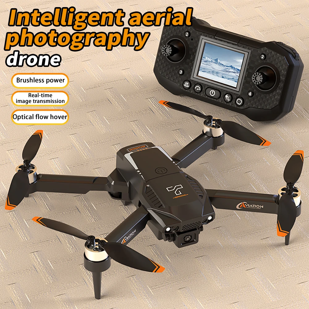 F205 drone sem escova 4k hd câmera dupla 5g wifi fpv rc quadcopter com grande angular modo de retenção alta dobrável drone