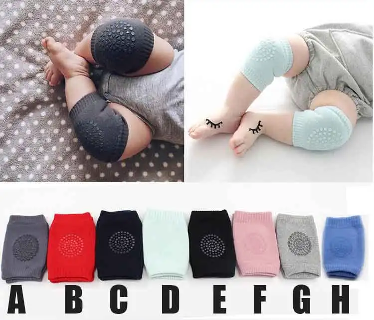 ตาข่ายนุ่มเทอร์รี่เด็กขาอุ่นเด็กวัยหัดเดินเด็ก Kneepad Protector Non-SLIP Dispensing ความปลอดภัย Crawling Well เข่า Pads สําหรับเด็ก