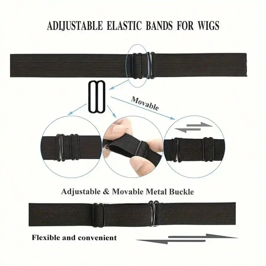 2-20 pçs faixa elástica para perucas ajustável de alta elasticidade costura fita elástica 3cm de largura peruca faixa elástica para fazer peruca boné