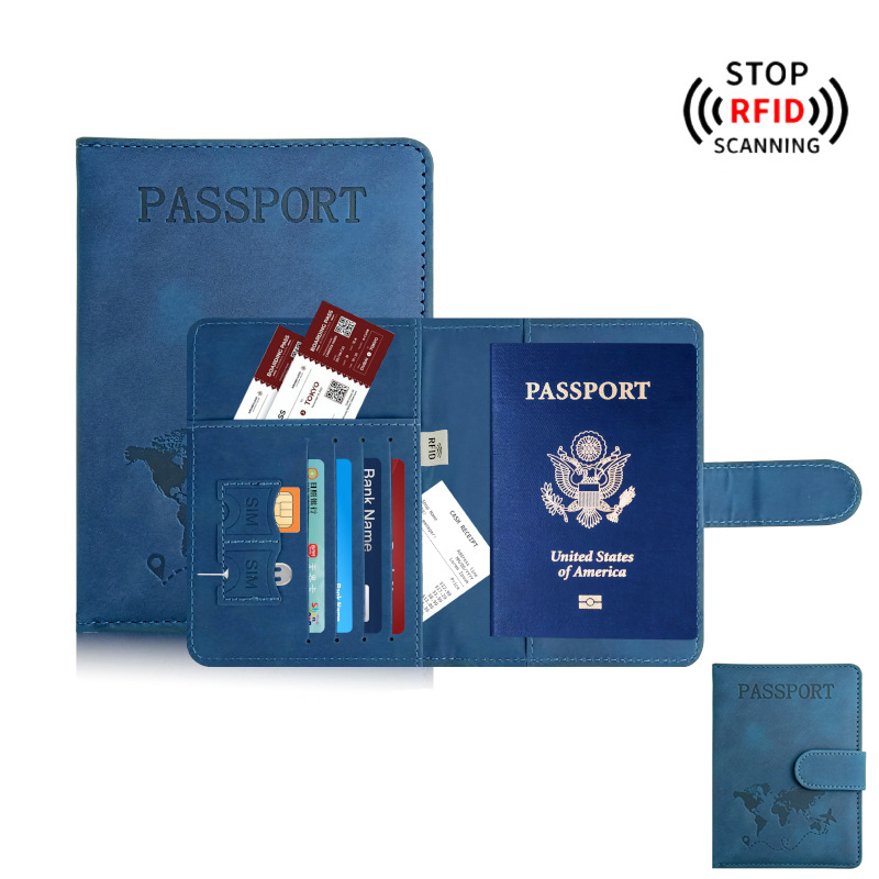 Porta-passaporte para viagens Essentials Capa carteira para passaporte para acessórios de viagem, porta-livros de passaporte para mulheres/homens