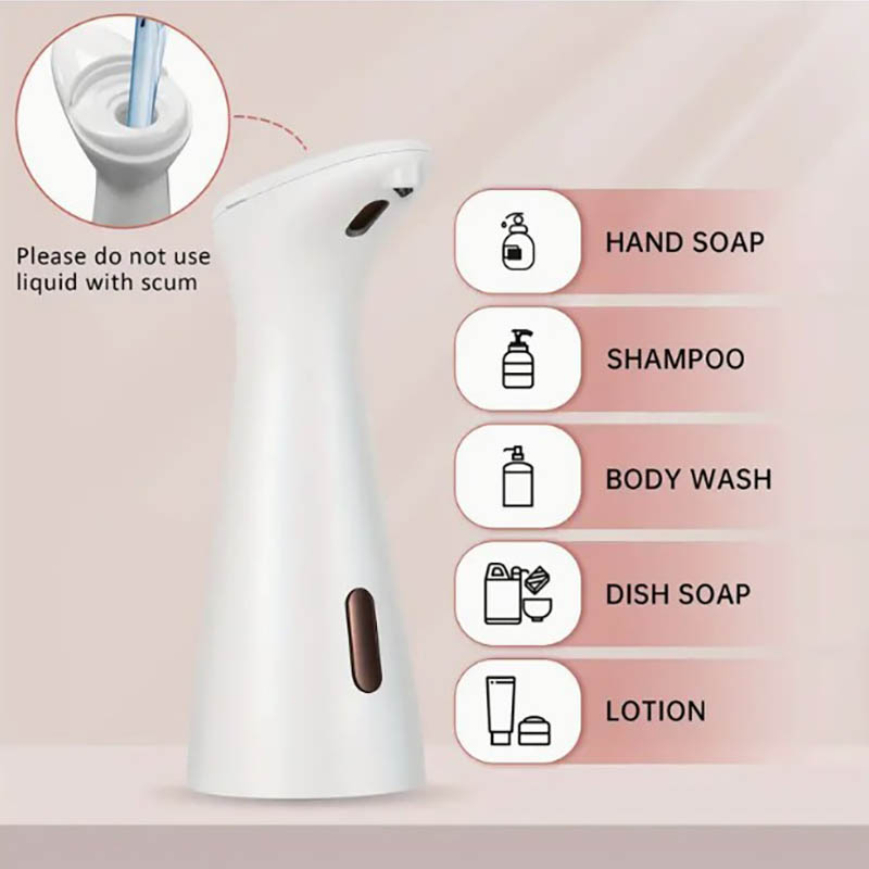 Automatischer Sensor-Seifenspender, weiß, hochwertiges ABS, wasserdicht, Handseife, Sensor, Badezimmer, intelligentes Waschhandstück