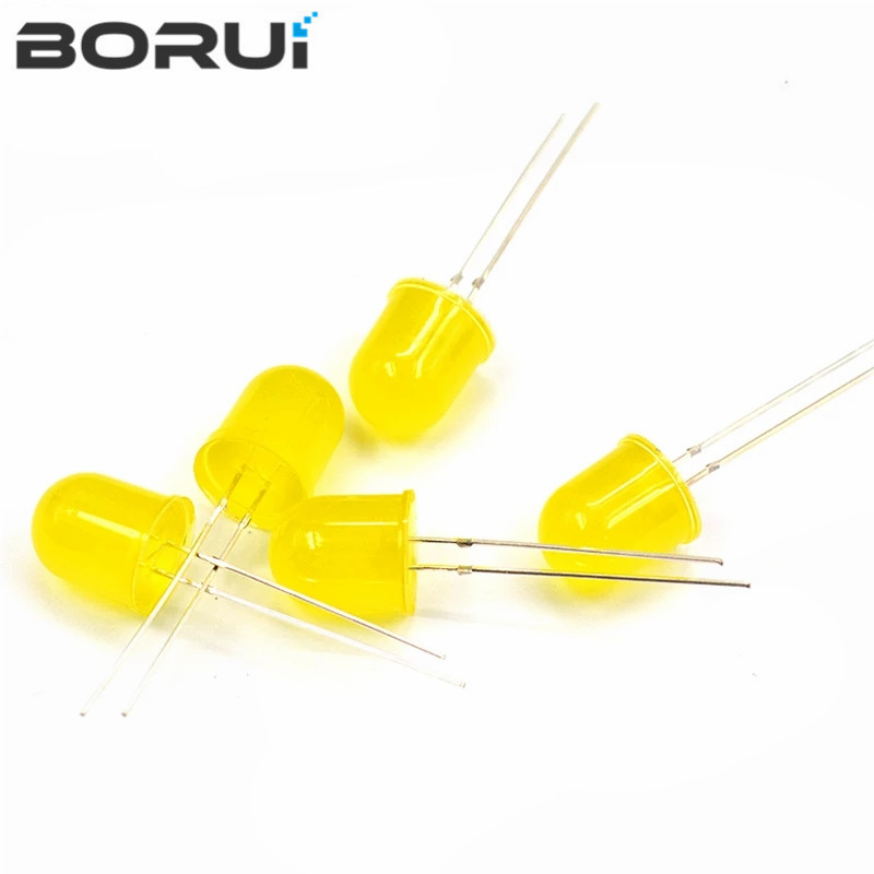 10Pcs F10 10MM LED Leuchtdiode Rot Weiß Gelb Grün Blau 3V DIY PCB Schaltung Transparent Diffuse arduino Birne