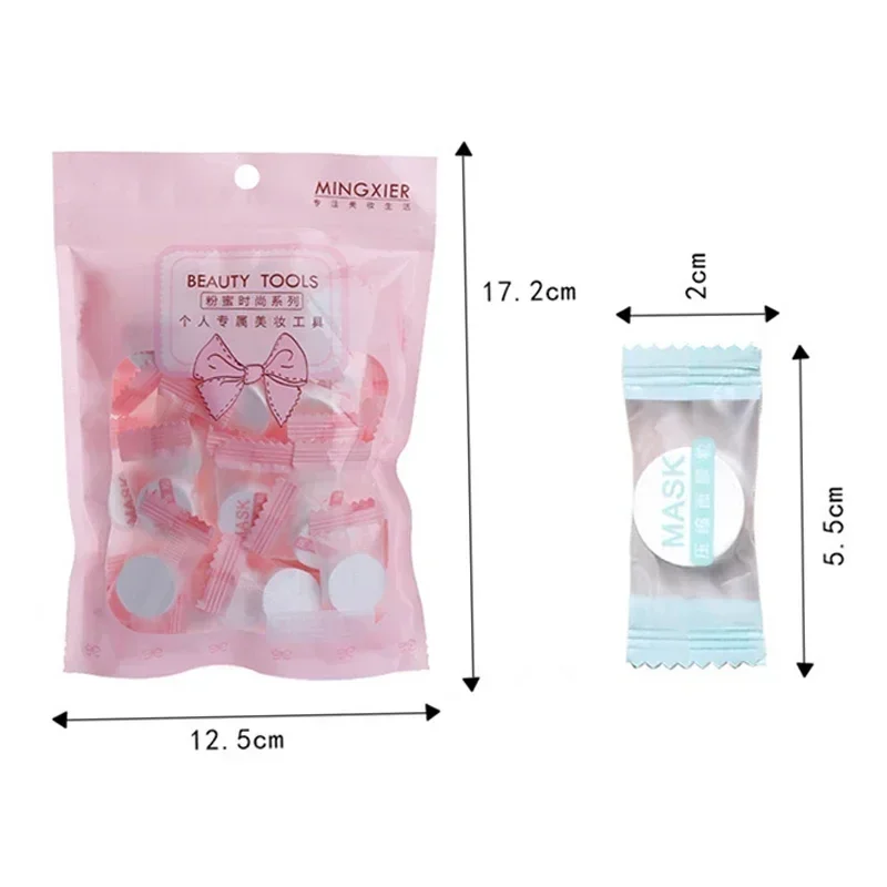 ผ้าไม่ทอการบีบอัดพอกหน้าเม็ดกระดาษ Self Made Moisturizing Facial Mask ผ้า Candy บรรจุภัณฑ์อิสระ
