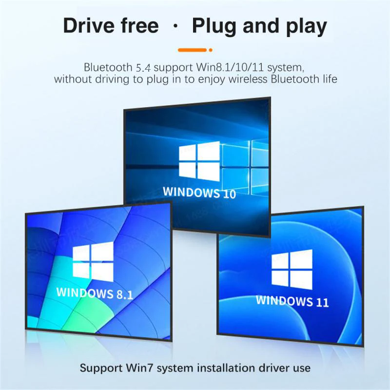 Bluetooth 5.4 Adapter USB Bluetooth 5.3 for PC Dongle Adaptador Wireless Mouse Keyborad Music Audio Receiver USB Transmitter