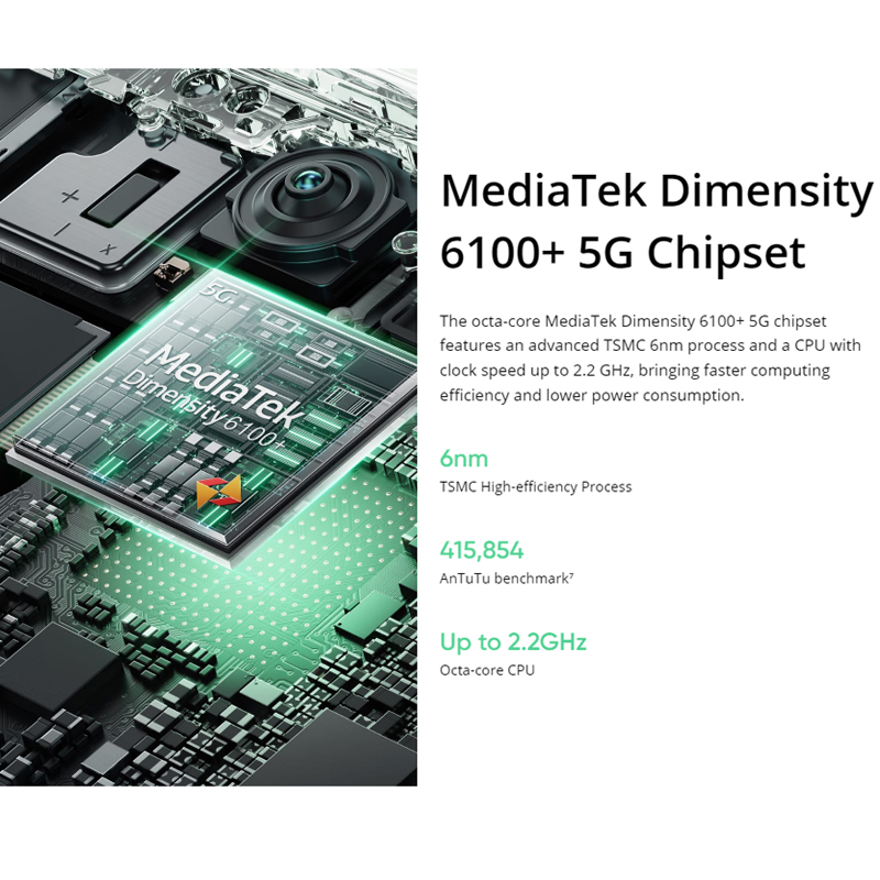 Realme 12X 5G 6.67 ''120Hz Display Moblie Phone 8GB 256GB Octa-Core Smartphone Câmera 50MP 5000mAh 15W Carga Rápida