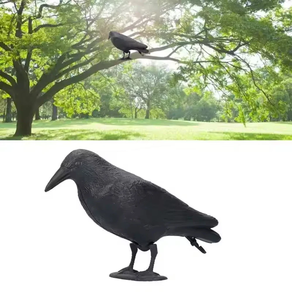 1PC Krähe Dekoration Simulation Kunststoff Krähe Dekoration mit Fußstützen Hof Garten