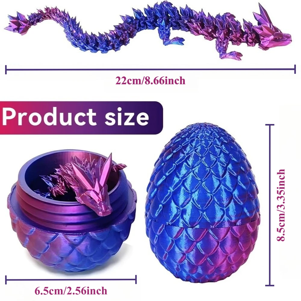 크리 에이 티브 감압 드래곤 에그 카멜레온 진자 3D 인쇄 선물의 완전한 세트 다채로운 세트 장난감 다채로운 장식