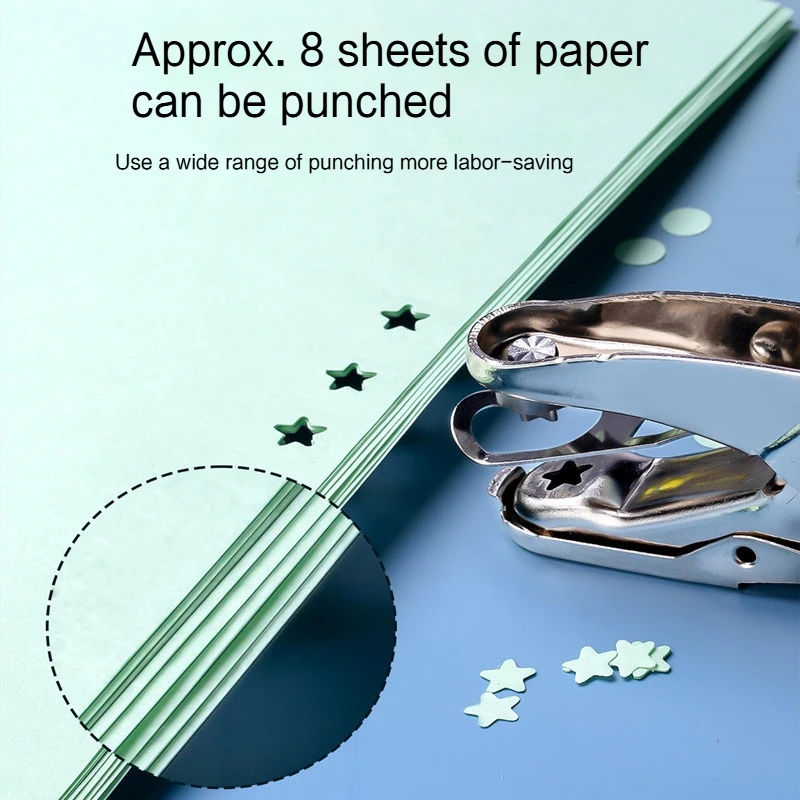 Kawaii Single Handheld Circle Shaped Hole Puncher Capacity 1.5-6mm Green Scrapbooking Paper Diy Craft Shape Cutter Perforator