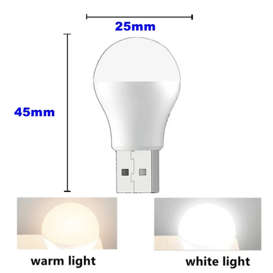 10 pc USB Plug Lamp 5V 1W Super Bright Eye Protection Book Light Computer Mobile Power Charging USB Small Atmosphere lamp