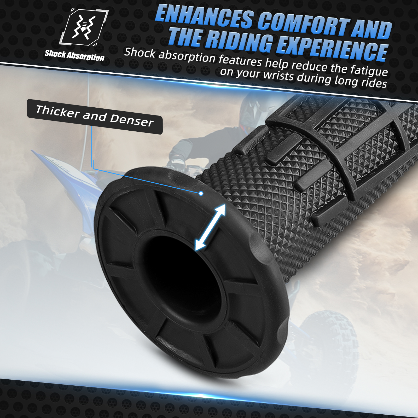 ATV Universal 7/8" Gummi-Handgriffe für Yamaha Raptor 700r 600Rr 250 yfz450 Warrior Banshee 350 Blaster 200 CAN AM Kawasaki