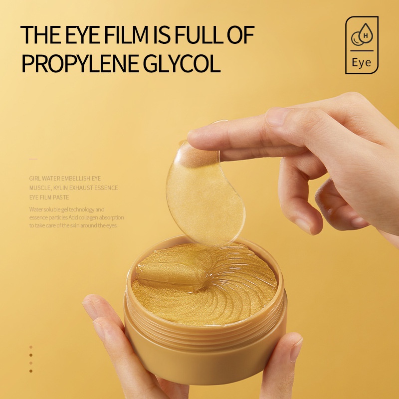 60 stks Gouden Collageen Avocado Hydraterende Oogmasker Hydraterende Verwijderen Donkere Kringen Smoothing Eye Huidverzorging