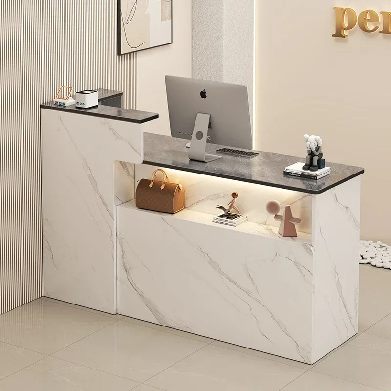 ความงามแคชเชียร์เคาน์เตอร์บาร์Simple Luxury Officeขนาดเล็กแผนกต้อนรับModern Salon Escritorio De Recepcionเฟอร์นิเจอร์เชิงพาณิชย์