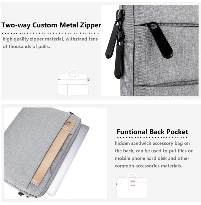 Water-resistant Universal Laptop Bag Sleeve 11 12 13 14 15 15.6 inch Notebook for Macbook Computer Handbag Briefcase Travel Bag