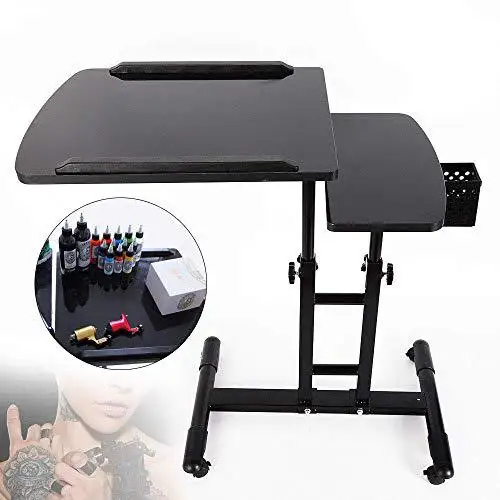 Tattoo embroidery workbench adjustable mobile storage cart new shelves tool trolley