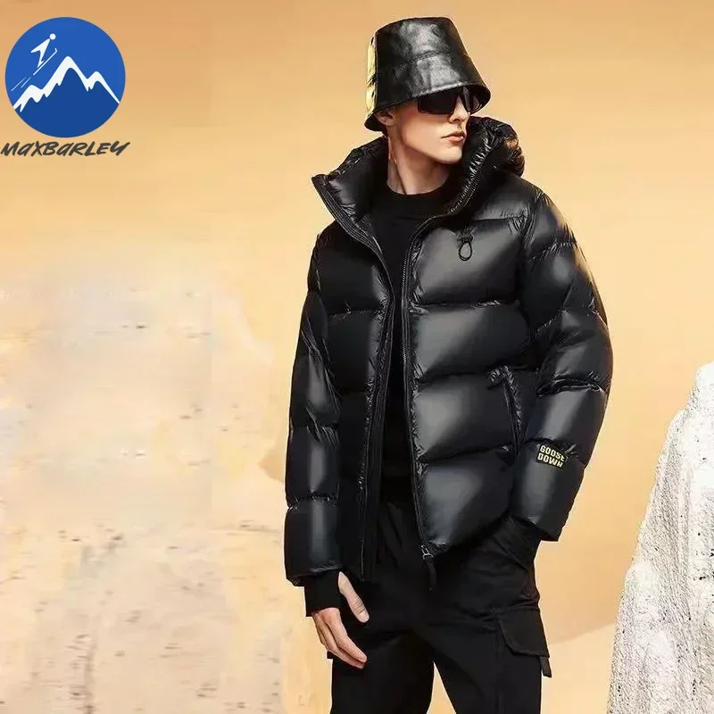Unten Jacke Männer Winter Wasserdichte Gans Jacke Männer Luxus Marke Mit Kapuze Feder Gans Mantel Frauen Schwarz Puffer Jacke Mann 2023 Neue
