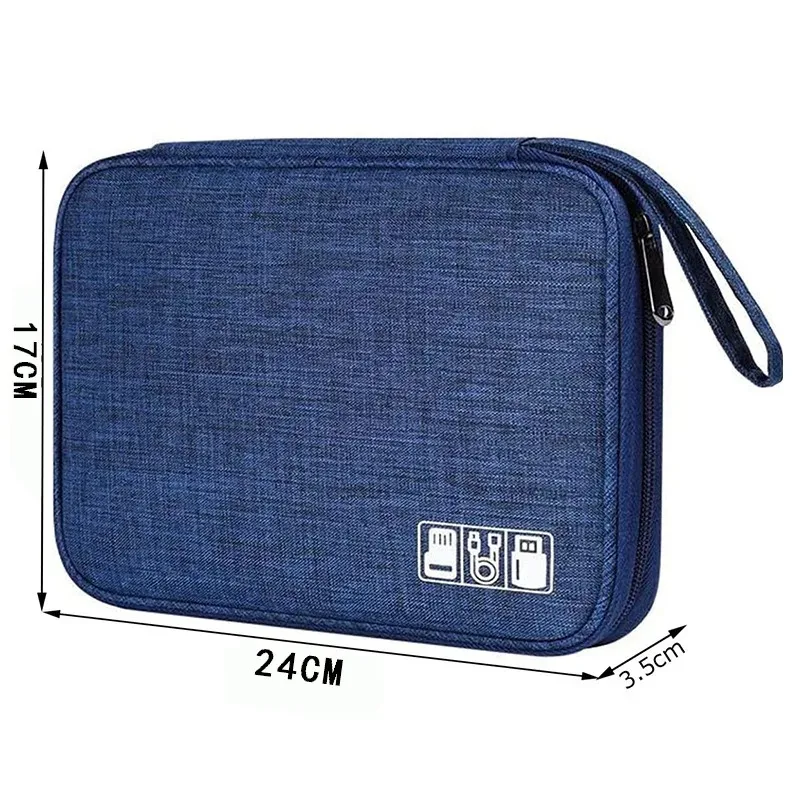 Multi-Function Travel กระเป๋าโพลีเอสเตอร์กันน้ําซิป Pack จัดเรียงข้อมูลกระเป๋าแบบพกพา Organizer กรณีแพคเกจการ์ด