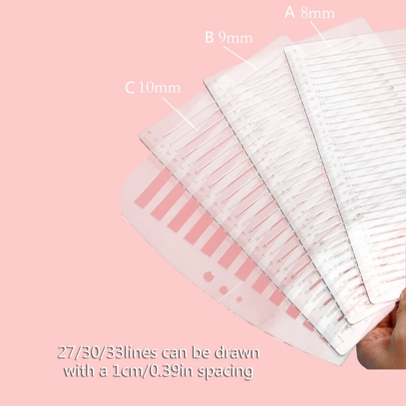 Straight Line Stencil Template College Ruled Spacing Line Drawing Stencil Ruler Line Drawing Stencil Lettering Guide F19E