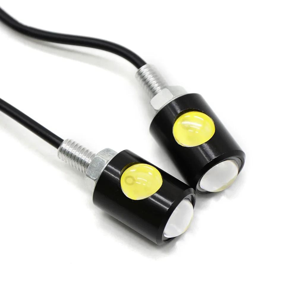 Universal Motorcycle LED Eagle Eye Shape Mini License Plate Light Turn Signal Turn Indicator Tail Rear Light Brake Fog Lamp Bulb