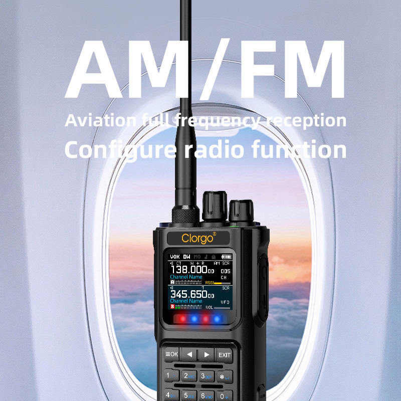 Gmrs วิทยุรับสัญญาณได้หลากหลายย่านความถี่การตั้งโปรแกรมและชาร์จ USB-C แบตเตอรี่5600mAh วิทยุไร้สายแบบจำลอง