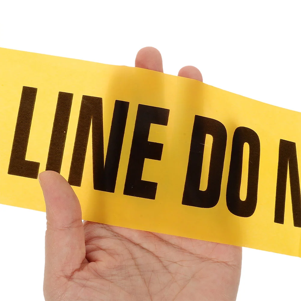 2 Pcs Yellow Black Police Line Do Not Enter Tape Security Cordon Barricade Safety Fence Caution Construction Traffic