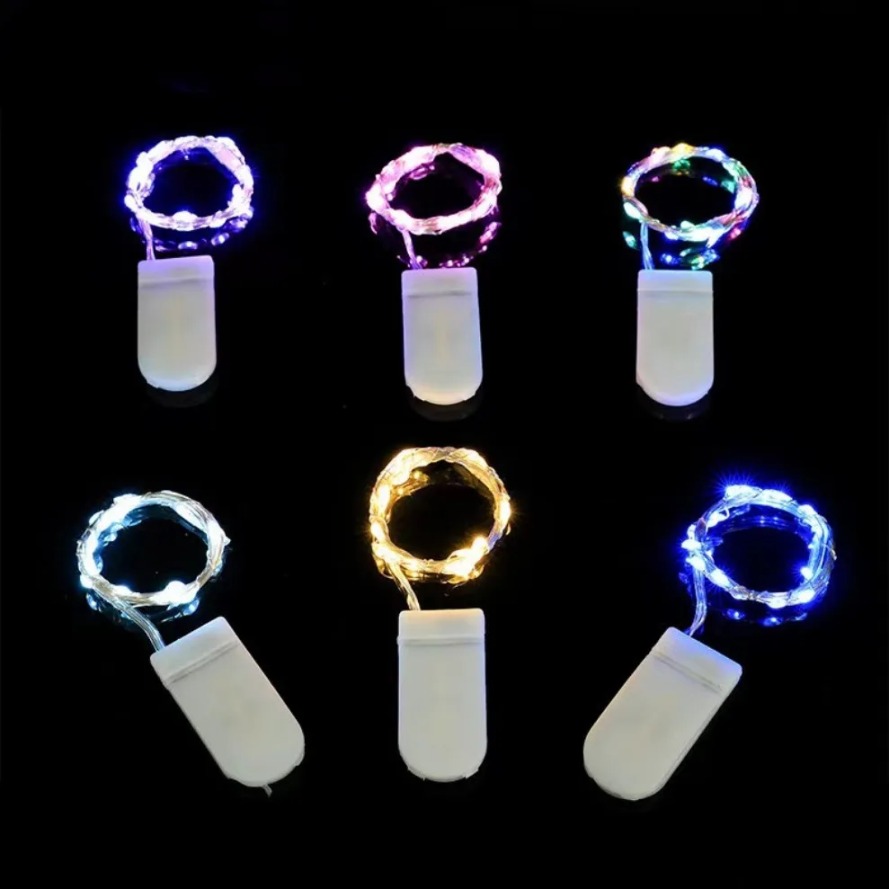 Guirnaldas de luces Led de alambre de cobre impermeables de 5M, cadena de luces LED con pilas, luces de decoración navideña para fiesta de boda DIY