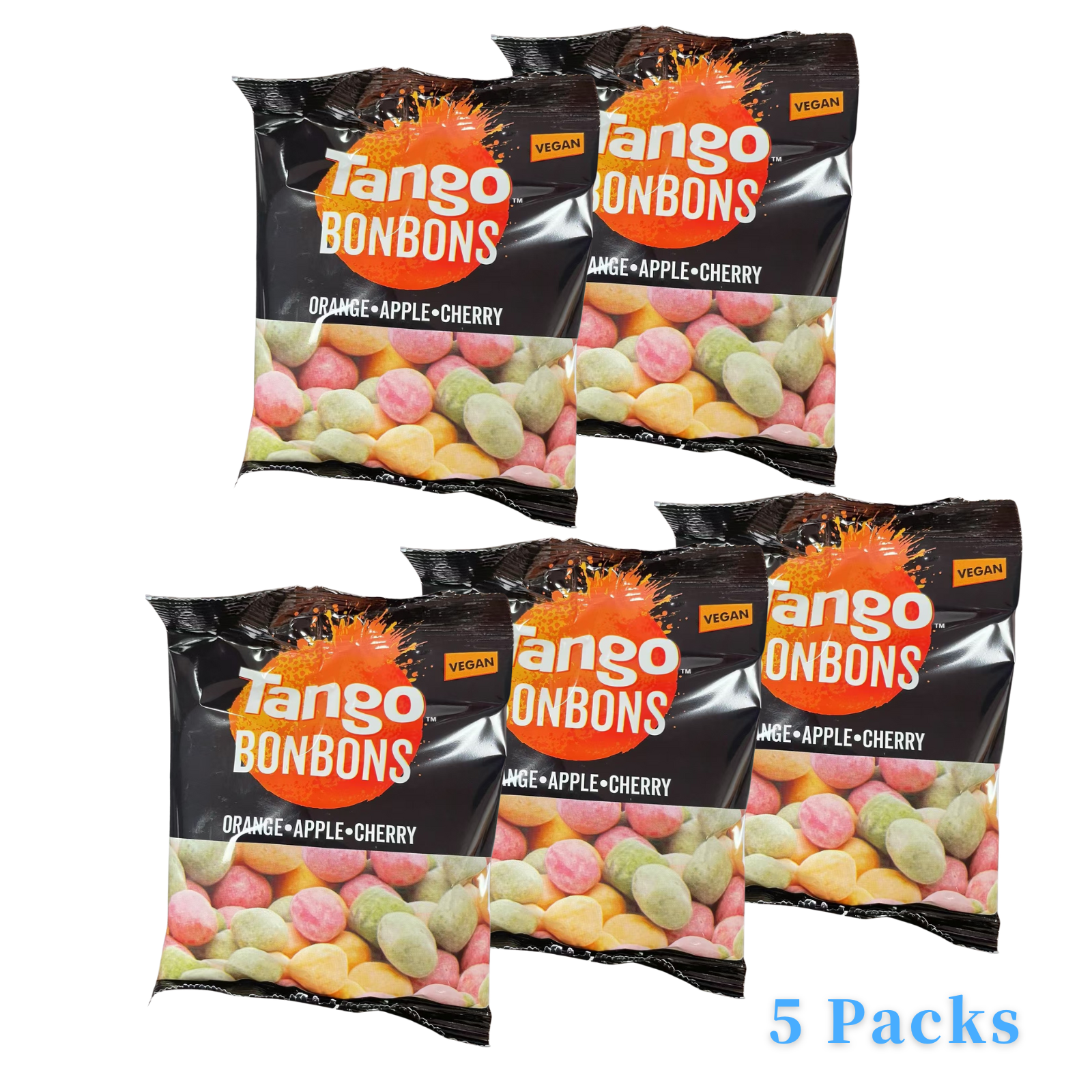 Tango,BONBONS Assorted Orange, Apple & Cherry Chewy, pack of 6