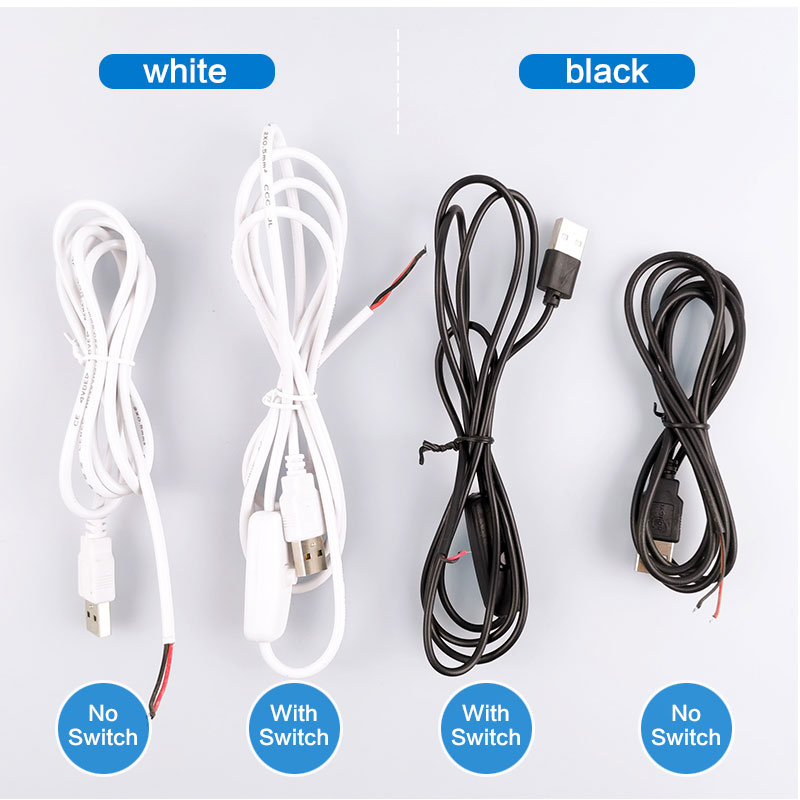 Eingang DC5V Niederspannungs-LED-RGB-Lichtplatine mit buntem Farbverlauf und 1/1,5 Meter schwarzes oder weißes USB-Kabel und Fernbedienung