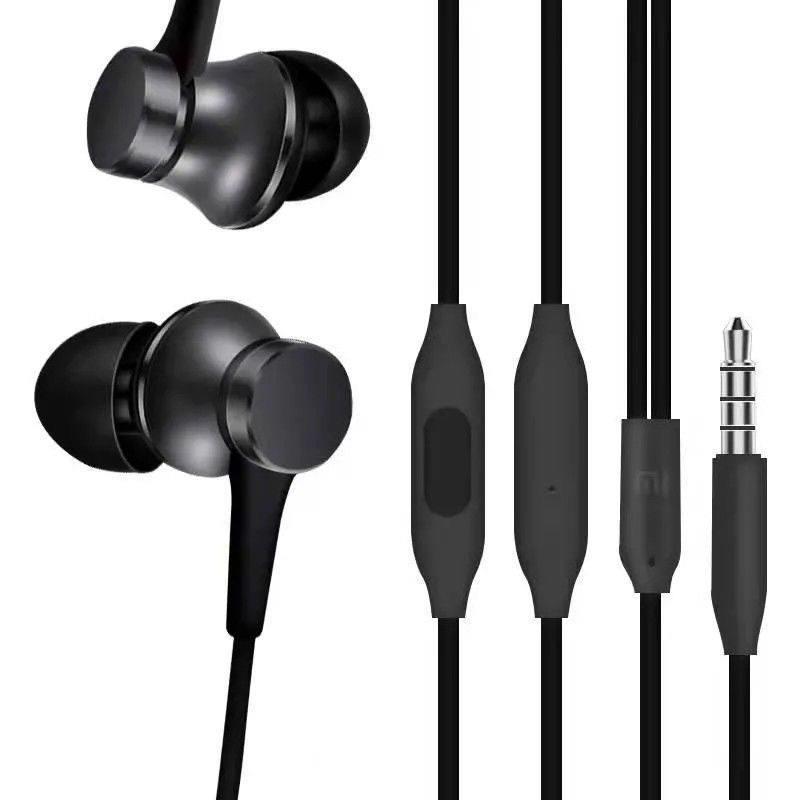 Xiaomi auriculares deportivos intrauditivos con micrófono para teléfono Xiaomi Samsung Huawei-Piston 3 auriculares bajos con cable 3,5 MM