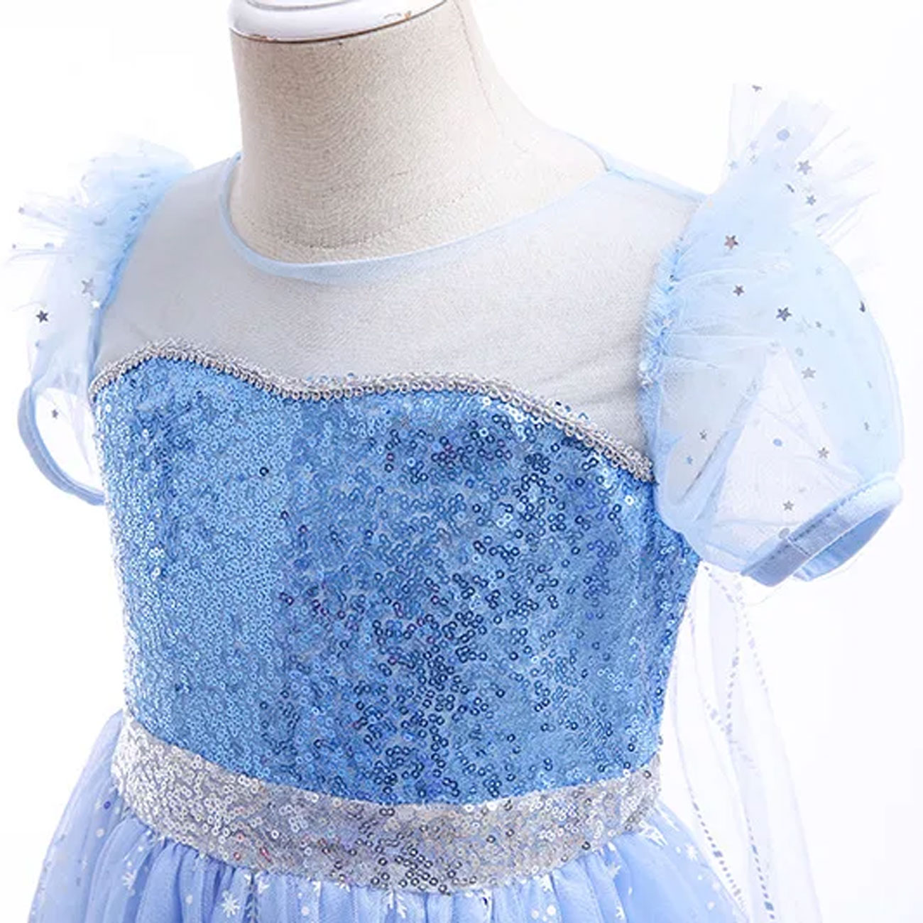 Vestido de juego de rol de Elsa para niña de Disney, ropa de Carnaval de Frozen para Halloween, Cosplay de cumpleaños para niña, vestido brillante de princesa