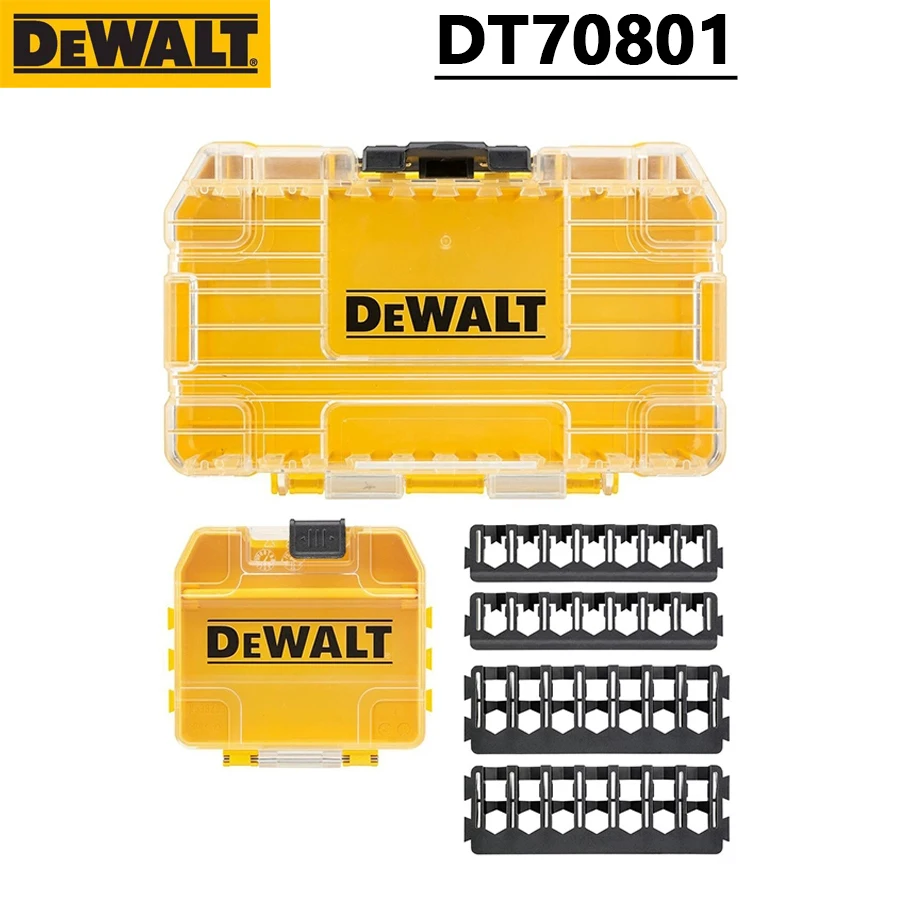 DEWALT DT70801 Medium Size Parts box Storage Box Transparent Plastic Multifunctional Stackable Box 150*90*42mm DT70801-QZ