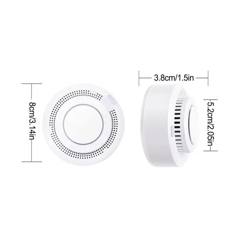 Smart Fire Detector Smart Fire Alarm WiFi Battery-Powered Fire Detector Real-Time Home Security Wireless APP Notification Fire