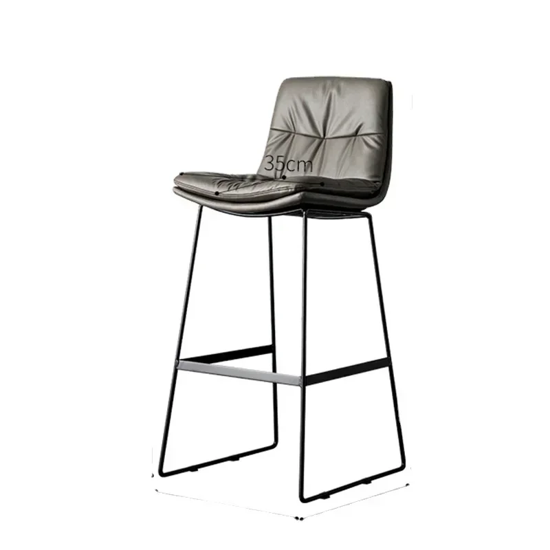 Sedia da bar, sedia da pranzo di lusso, cuscino morbido, sgabelli con schienale alto 65 cm/75 cm, solido e resistente, portasapone in acciaio inossidabile