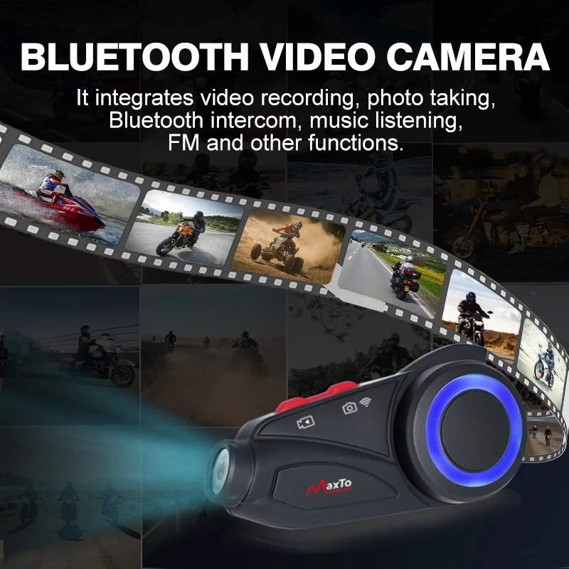 Maxto M3S Motorrad Helm Headset Bluetooth Intercom Wasserdicht Sony Objektiv WiFi 1440p Video Recorder DVR Interphone