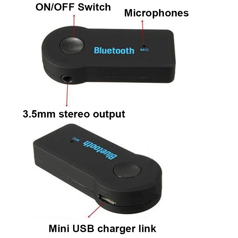 Adaptateur récepteur Bluetooth 5.0 sans fil 2 en 1, prise jack 3.5mm pour musique de voiture, audio, récepteur de téléphone, sauna, mains libres, m.com x A2dp
