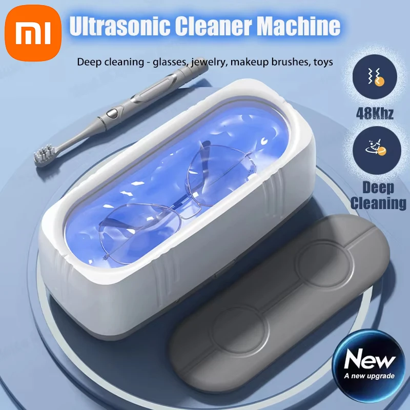 Ультразвуковой очиститель очков Xiaomi, 48 кГц, высокочастотный USB-автоматический очиститель для очков с синим светом, бытовая машина для чистки ювелирных изделий