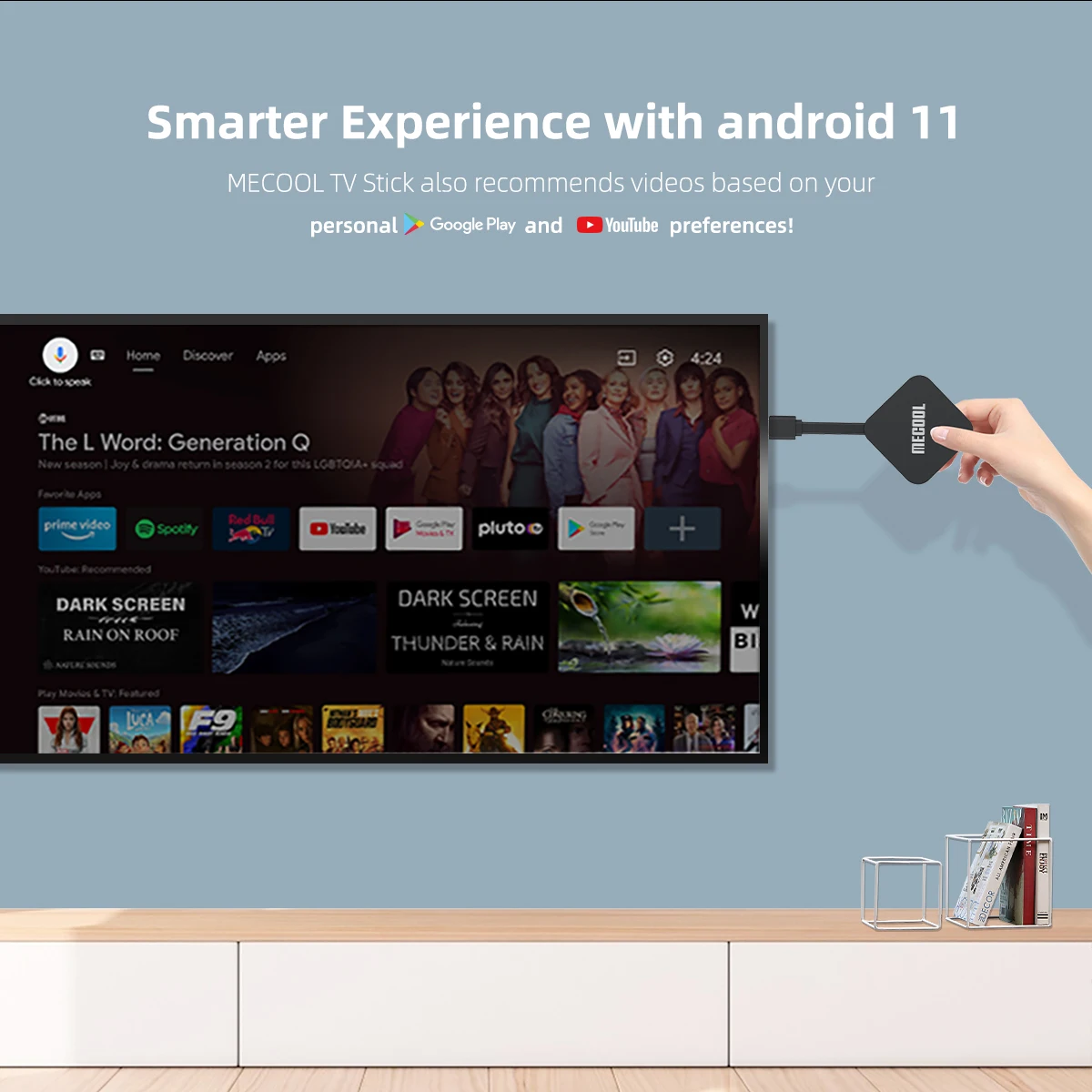 MECOOL 2022 ATV KD2 versión Global Versio Amlogic S905Y4 TV Stick Android 11 4GB 32GB WIFI Dual caja de TV con certificación Google BT 5,0