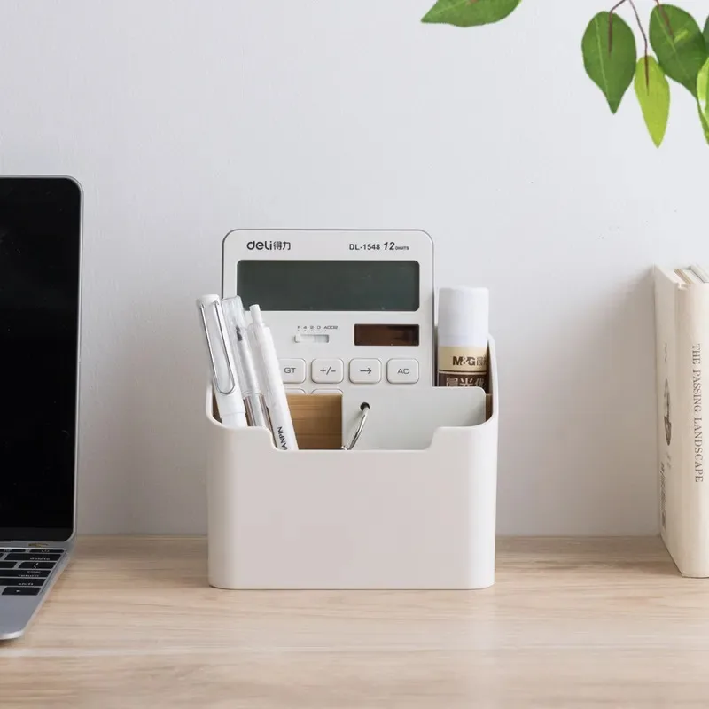 2/4 Grids Multi Functional Desktop Bamboo And Wood Compartment Storage Box With Detachable Bamboo And Wood Partitions