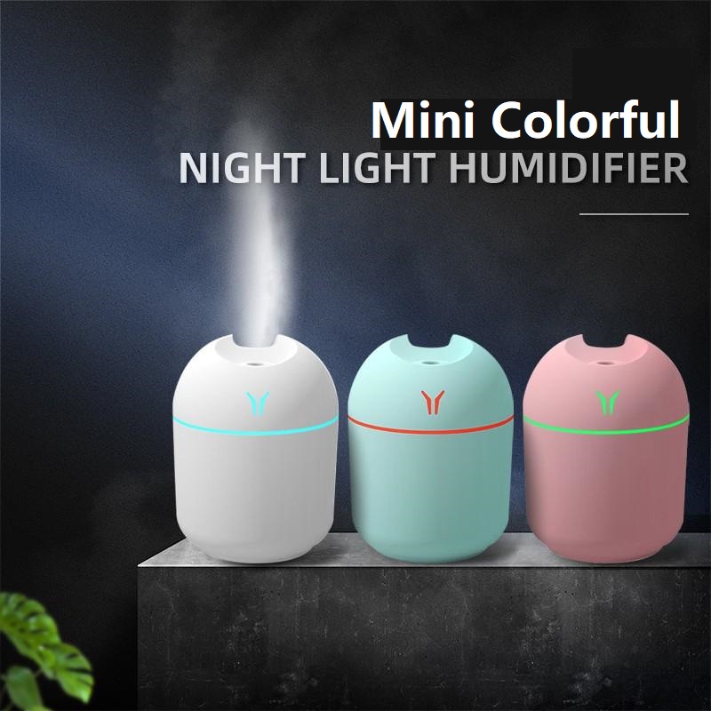 250ML USB Mini Umidificador de Ar Aroma Difusor Óleo Essencial Para Casa Carro Ultrasonic Mudo Névoa Criador Difusor com Lâmpada Cor LED