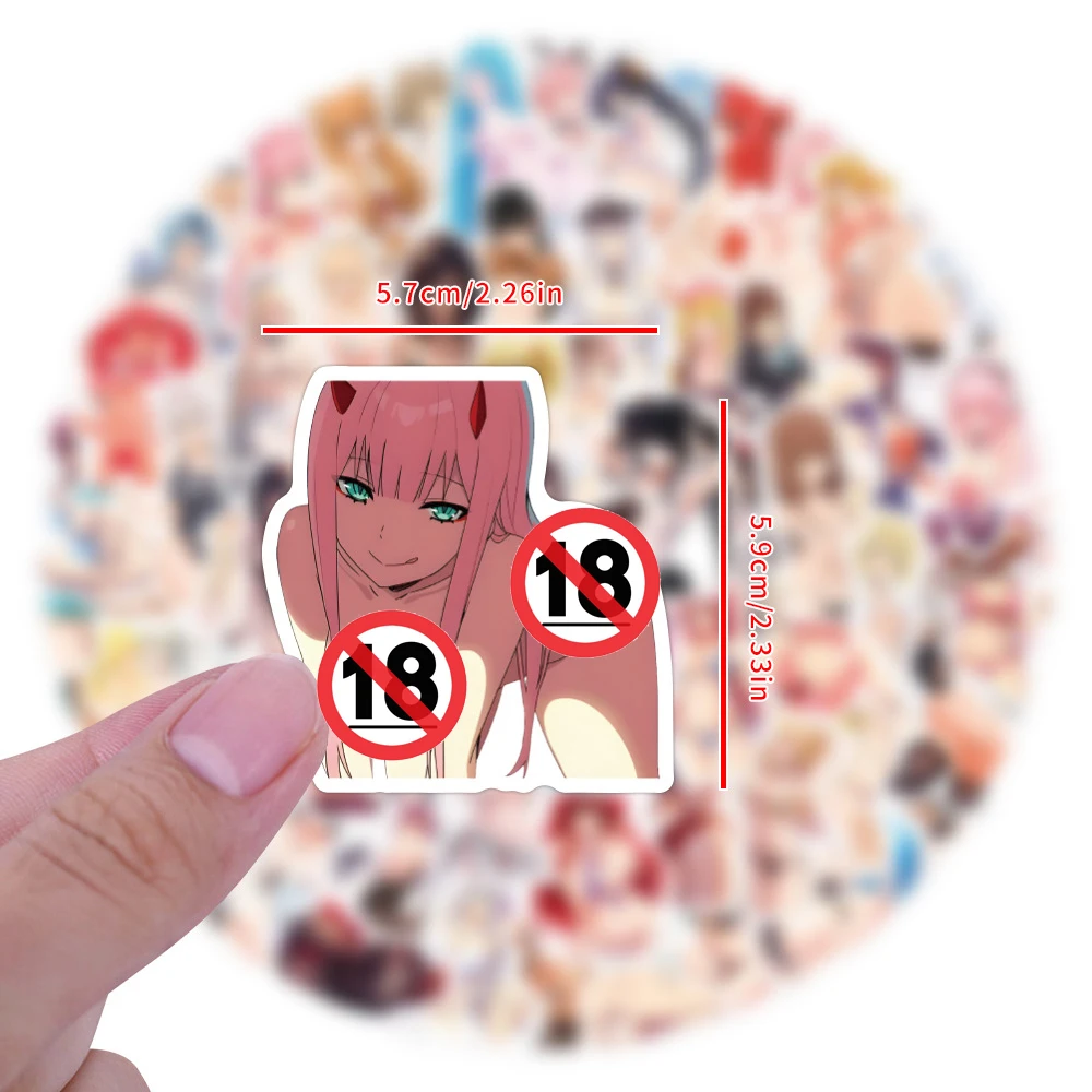 10/30/50/120 個変態セクシーガールステッカー Waifu 大人アニメデカールラップトップオートバイ電話かわいい防水ステッカーおもちゃギフト