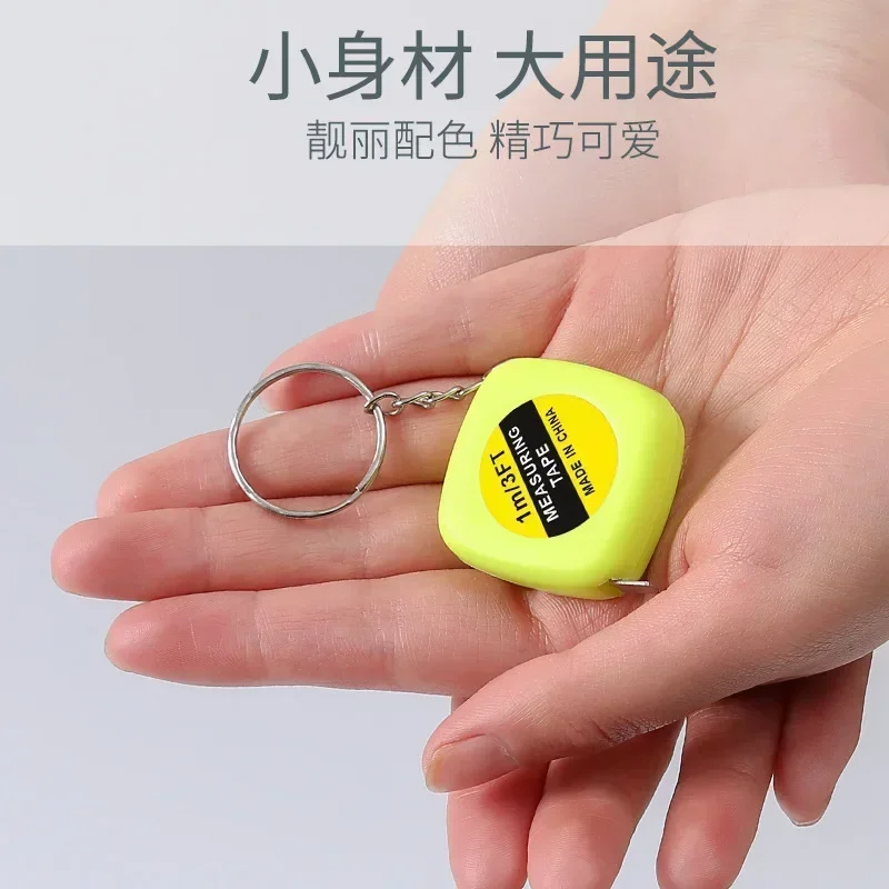 2pcs Retractable Soft Ruler Tape Measure With Keychain Mini Portable Sewing Tailor Cloth Ruler Measuring