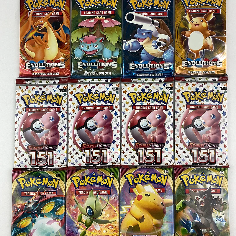 10/20 個英語ポケモン TCG: Evolutions スカーレット & バイオレット 151 クラシック拡張ブースター GX Vmax EX メガポケモントレーディングカード
