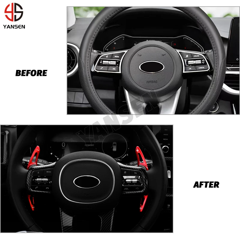 Para kia sorento mq4 shift paddle engrenagem extensor shifter volante de alumínio dsg extensão adesivo