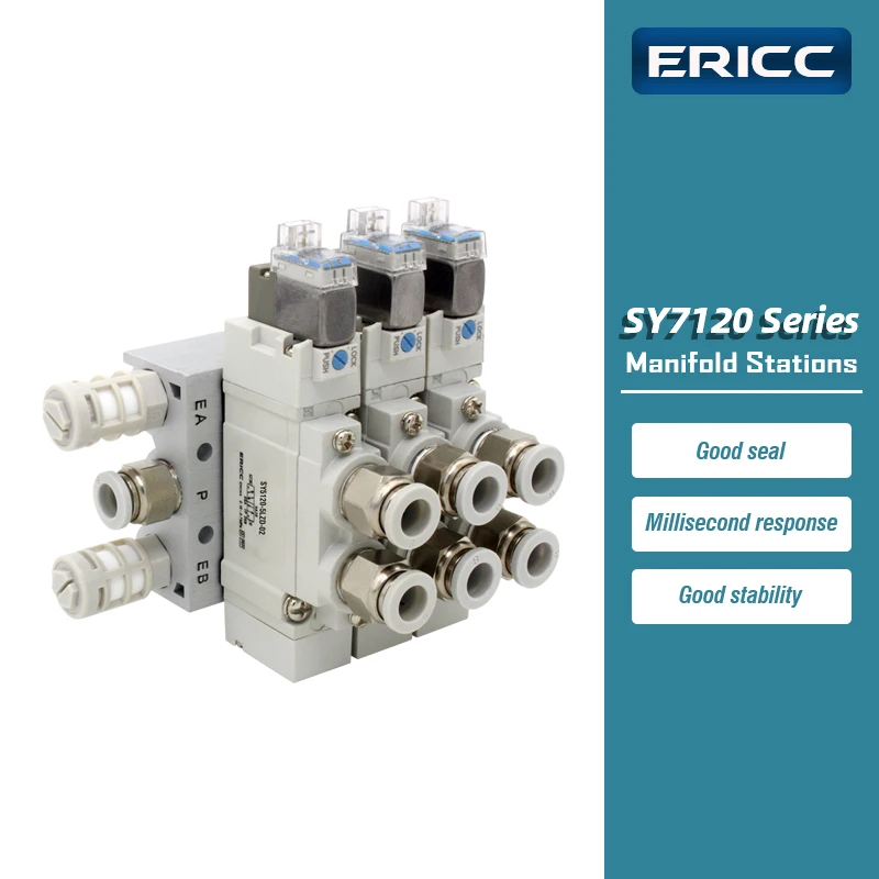 Katup kombinasi solenoid stasiun manifold SY7120 Katup kontrol elektronik tunggal SY7120-5LZD-02