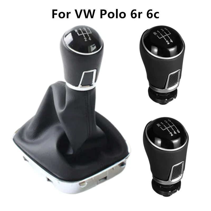 Para Volkswagen VW Polo 6r 6c Hatchback Sedan 2011 2012 2013 2014 2015 2016 2017 2018 2019 coche 5 6 velocidades perilla de palanca de cambios Gaitor