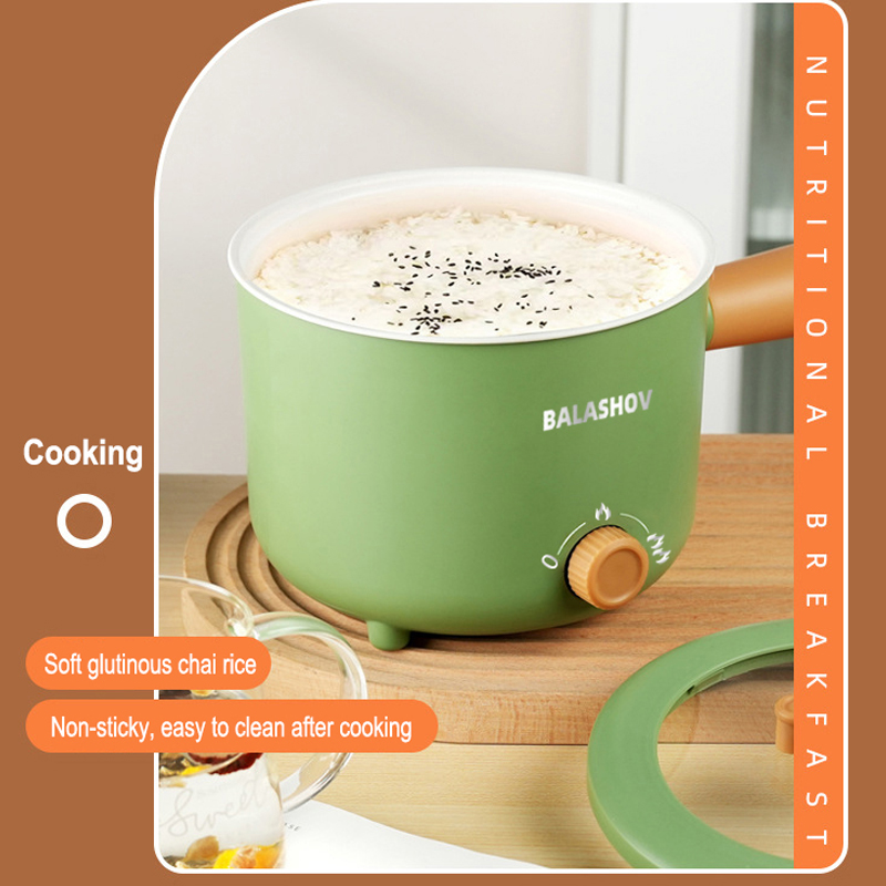 Olla multifunción para el hogar, Mini olla arrocera, ollas de cocina eléctricas, sartén antiadherente para cocina, cocina múltiple portátil para 1-2 personas