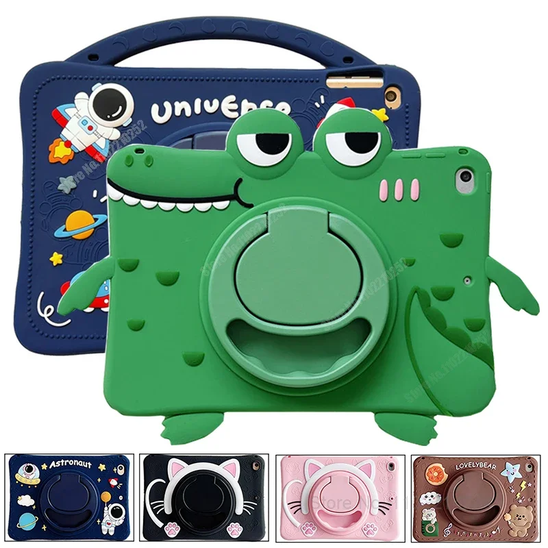Para iPad 7th 8th 9th 10,2 10 10th Gen funda con soporte de rotación 360 para IPad Air 2 3 4 5 10,9 2022 Mini 6 Pro 9,7 11 fundas para niños