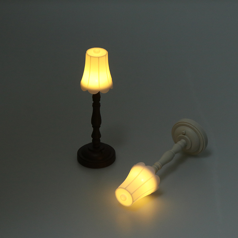 1:12 Miniaturowa lampa podłogowa LED do domku dla lalek Zabawka do domku dla lalek
