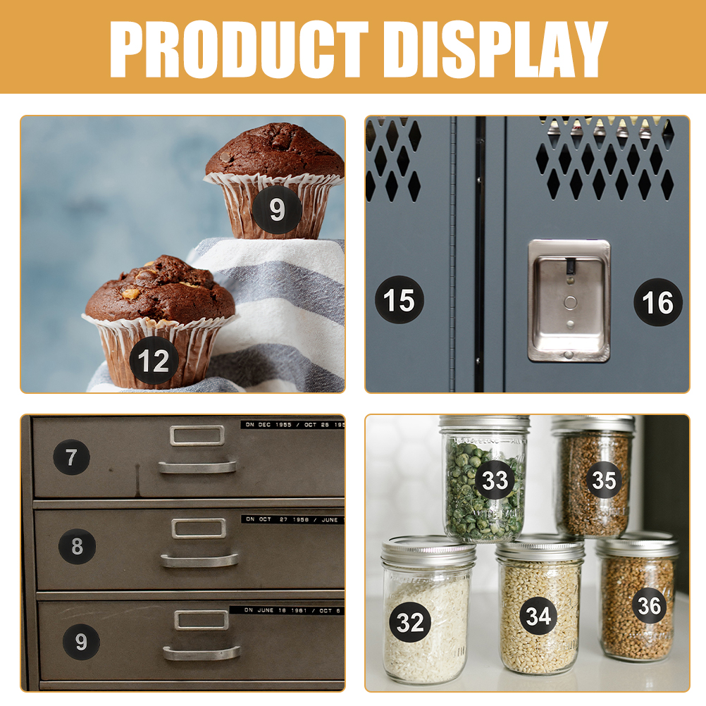 5 Blatt runde Zahlen etiketten Codierung Aufkleber Zahlen Nagel nummeriert 1-50 Zeichen Mehrzweck klassifizierung